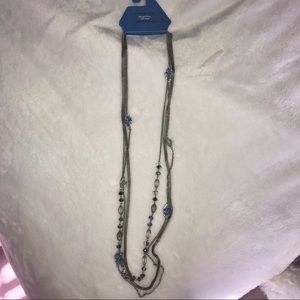 Vera Wang 36” long layered necklace, brand new.